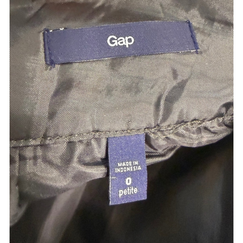 Gap Plaid Wool Mini Skirt Gray Tartan Button Front Preppy Y2K Grungecore Sz 0P - Picture 8 of 10